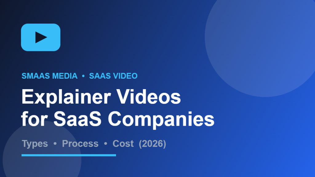 Explainer Video for SaaS Companies: Types, Process & Cost (2026)